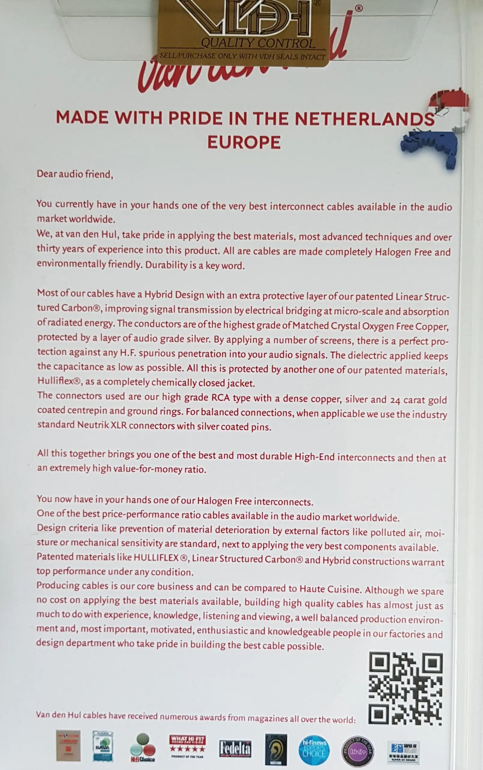 Van den Hul The Isis RCA phono-kabel Halogen Free vanaf 1,0 meter - Afbeelding 4