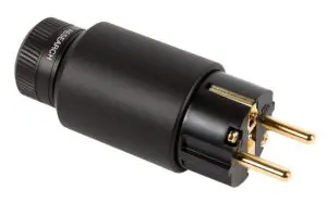 ETI  Research Legato (CU) verguld koper Schuko netstekker 10A tot Ø20mm