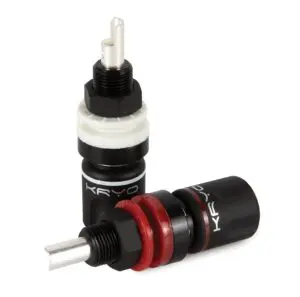 ETI Research KRYO Serie zilver speakerterminal / binding post per paar