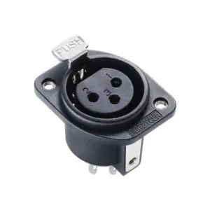 Furutech FT-786F (R) Rhodium XLR-chassisdeel female per stuk