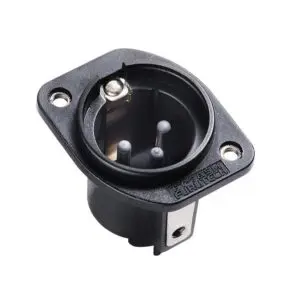 Furutech FT-785M (R) Rhodium XLR-chassisdeel male per stuk