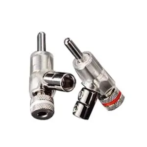 Furutech FP-202 (R) Rhodium banaanplug schroefmontage tot Ø5,5mm per set 4 stuks