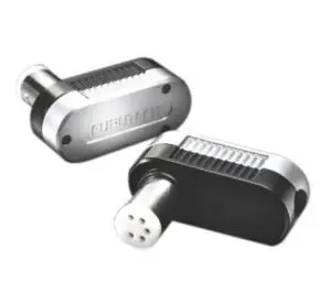 Furutech FP-DIN (L) Rhodium - DIN-TAG-SME haakse connector tot Ø10mm per stuk