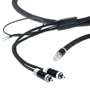 Furutech Project V1-T Tonearm cable silver hybrid Phono kabel 5-pins DIN naar 2 x RCA 1,2 meter
