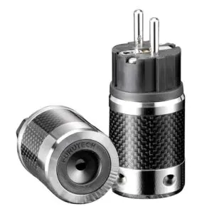 Furutech FI-E50 (R) Rhodium - Schuko netstekker van Ø6mm tot Ø20mm