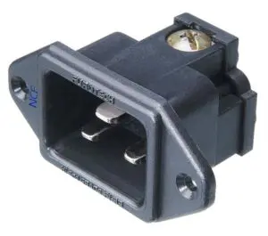 Furutech FI-33 NCF (R) Rhodium met ceramische nano-deeltjes -Chassisdeel IEC C20 Male 20A per stuk