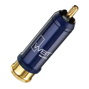 WBT-0110 CU (koper) Nextgen Signature RCA-connector 75 Ohm tot Ø9mm per 4 stuks in showcase