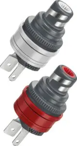 WBT-0210 AG (zilver) Nextgen RCA-chassisdelen per paar