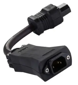 Furutech Flow-15 Plus in-line netfilter 24-karaats gold-plated IEC C13 - 20 cm.