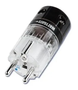 WattGate 390 Evolution (RH) Rhodium uitgevoerd in rookglas 16A - Schuko netstekker