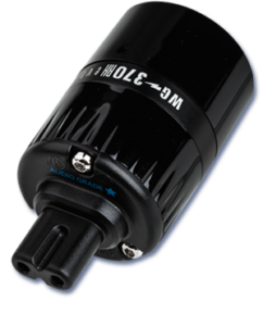 WattGate 370 Evolution (RH) Rhodium uitgevoerd in zwart - IEC C7 netstekker 2,5A