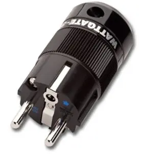 WattGate 390i Classic (RH) Rhodium uitgevoerd in zwart 16A - Schuko netstekker