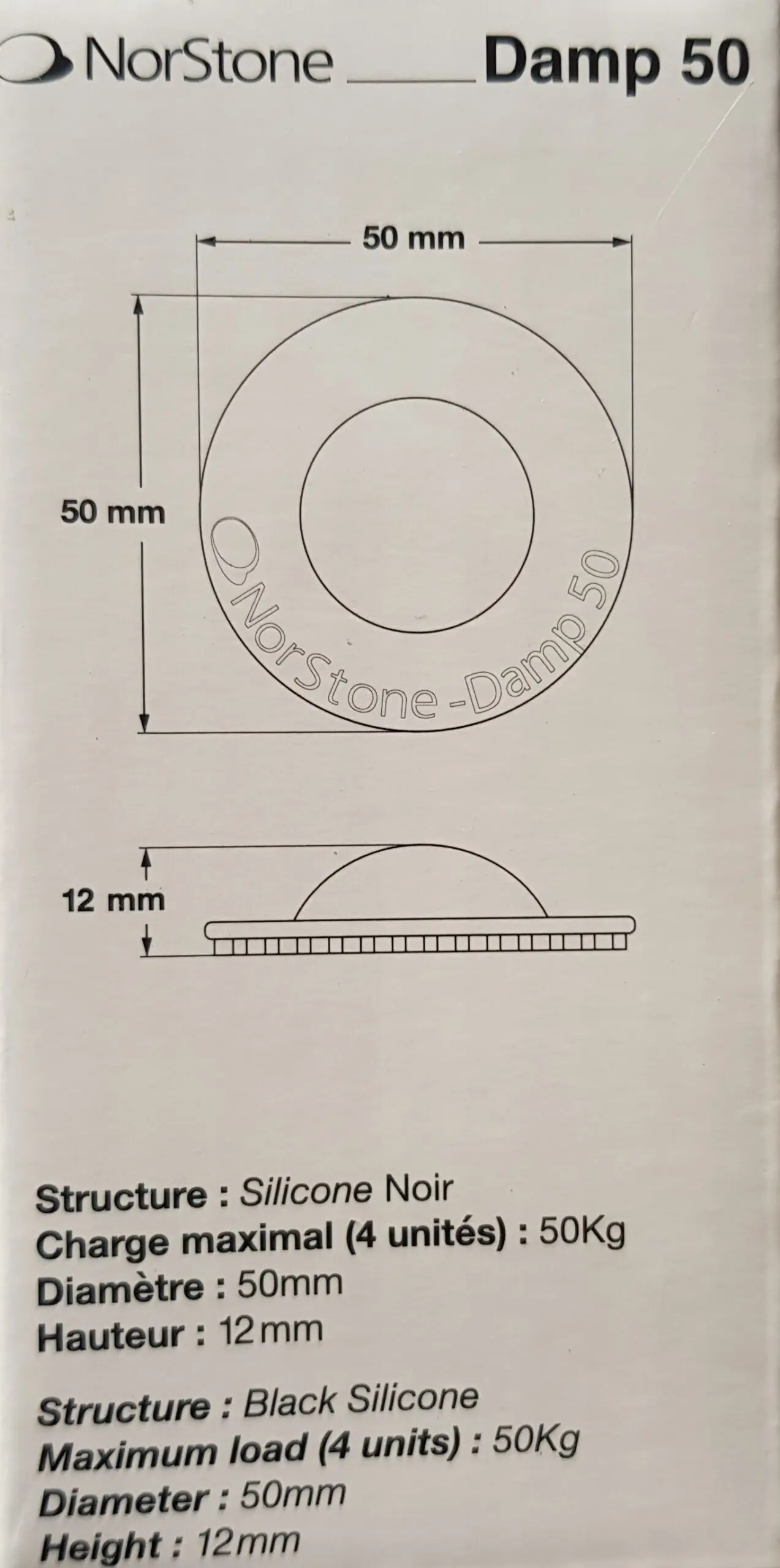 NorStone DAMP 50 ANTI-VIBRATION / rubber dempers - ontkoppelaars - Afbeelding 8