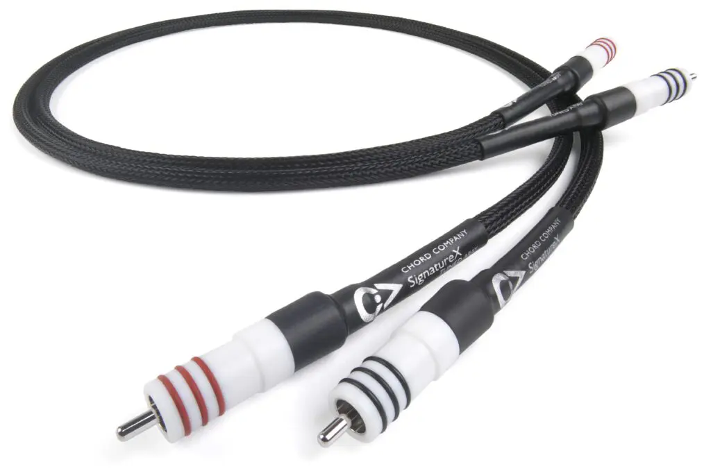 Chord Company Signature X Tuned ARAY Analogue high end RCA Interlink verzilverde geleiders stereoset 2 stuks vanaf 1,0 meter