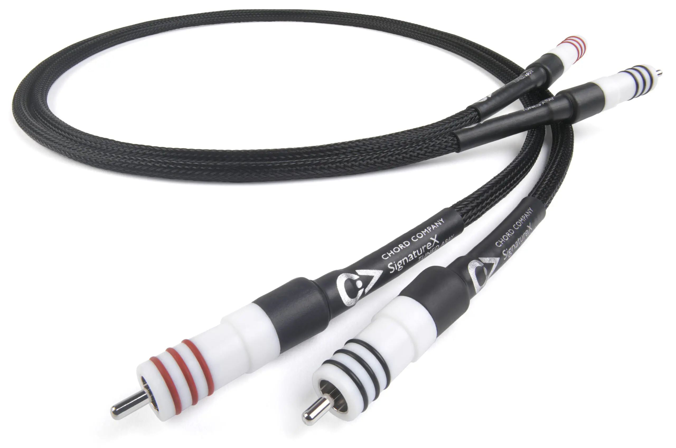 Chord Company Signature X Tuned ARAY Analogue high end RCA Interlink verzilverde geleiders stereoset 2 stuks vanaf 1,0 meter - Afbeelding 2