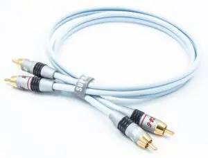 Supra Dual RCA interlink 2x3x0.24mm2 AWG 23 vergulde 24K connectoren en dubbele afscherming stereoset 2 stuks vanaf 0,5 meter