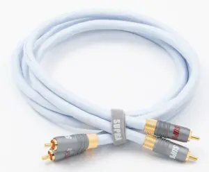Supra XL Annorum RCA interlink OFC-koper geleiders 2x1,5mm2 AWG 15 met hoogwaardige 8SL vergulde 24K connectoren stereoset 2 stuks vanaf 0,8 meter