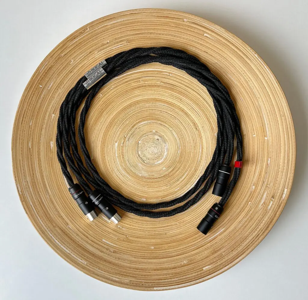 IKIGAI Audio KINZAN Analoge gebalanceerde XLR interlink puur zilveren 5N en 25% new generation 24-karaats gouden monokristal geleiders stereoset 2 stuks vanaf 0,75 meter