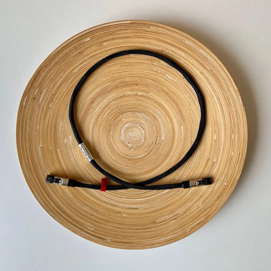 IKIGAI Audio SUGURE 100Mbit ethernetkabel met 2 puur zilveren 5N monokristal 4 verschillende EMI/RFI afschermingen vanaf 1,0 meter