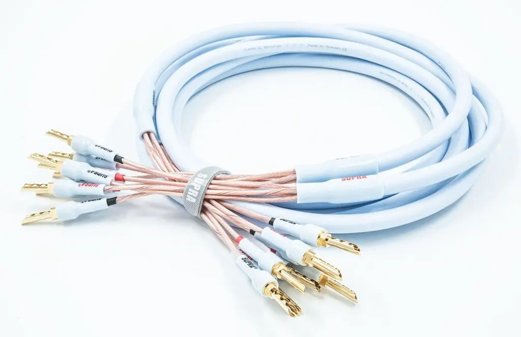 Supra XL Annorum Combicon BI-AMP luidsprekerkabel 2 x 3,2 mm2 AWG15 inclusief verwisselbare vergulde banaanpluggen + spades stereoset 2 stuks vanaf 2,0 meter