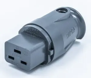 Supra SWF-16/S Slim Female 24K Gold-plated OFC - IEC C19- 16A rechte netstekker tot Ø11,5mm AWG 11