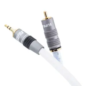 Supra Trico S/PDIF - 75 Ohm digitale Mini-jack 3.5mm naar 1RCA coaxiale interconnect verzilverd OFC koperen geleiders single vanaf 1,0 meter
