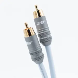 Supra DAC-SC subwooferkabel 1RCA naar 1RCA blauw 1x3x0.24mm2 / AWG 23 met vergulde connectoren en verbeterde afscherming vanaf 2,0 meter