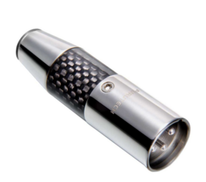 Furutech CF-601M-N1 (R) Rhodium Male XLR connector Carbon fiber finish tot Ø10mm per stuk
