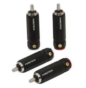 FURUTECH FP-106 (R) Rhodium-plated RCA connector tot Ø9.2mm per set 4 stuks