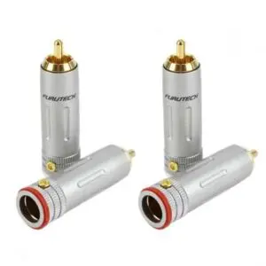 FURUTECH FP-162 Gold RCA connector tot Ø7.3mm per set 4 stuks