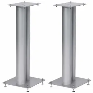 NorStone luidsprekerstand Stylum 1 zilver hoogte 48,5 cm. per set 2 stuks