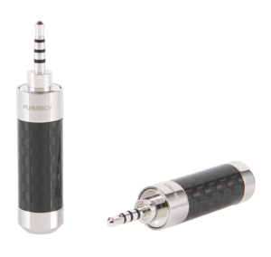 Furutech CF-7254-N1 Rhodium hoofdtelefoon-connector met uit 1 stuk gefreesde 4-pins 2,5 mm TRRRS geleider per stuk