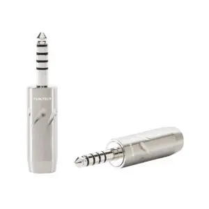Furutech FT-7445 Rhodium gebalanceerde hoofdtelefoon-connector met uit 1 stuk gefreesde 4-pins 4.4mm TRRRS geleider ⌀6mm per stuk