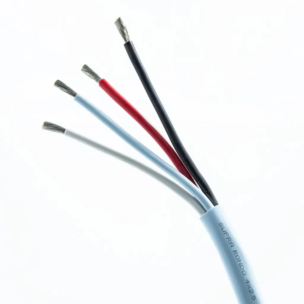Supra Rondo Blue 4 x 2,5mm2 Bi-Wire / Bi-Amp luidsprekerkabel Tin plated OFC per meter