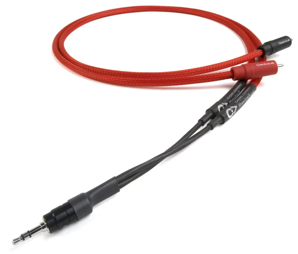 Chord Company Shawline X Aray Analoque 3,5mm mini jack > RCA analoge interlink / AUX-kabel 1,0 meter