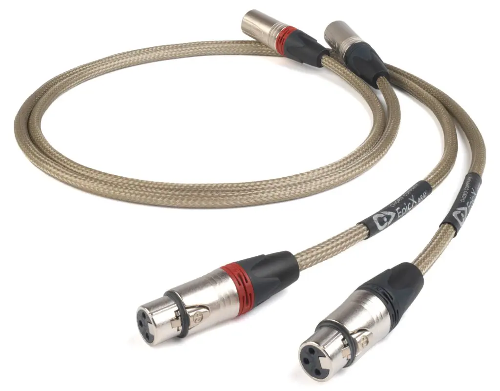 Chord Company Epic X Aray Analogue XLR Interlink verzilverd koper stereoset 2 stuks vanaf 0,5 meter