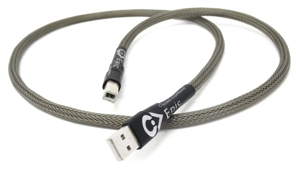 Chord Company Epic USB A-B verzilverde geleiders vanaf 1,0 meter