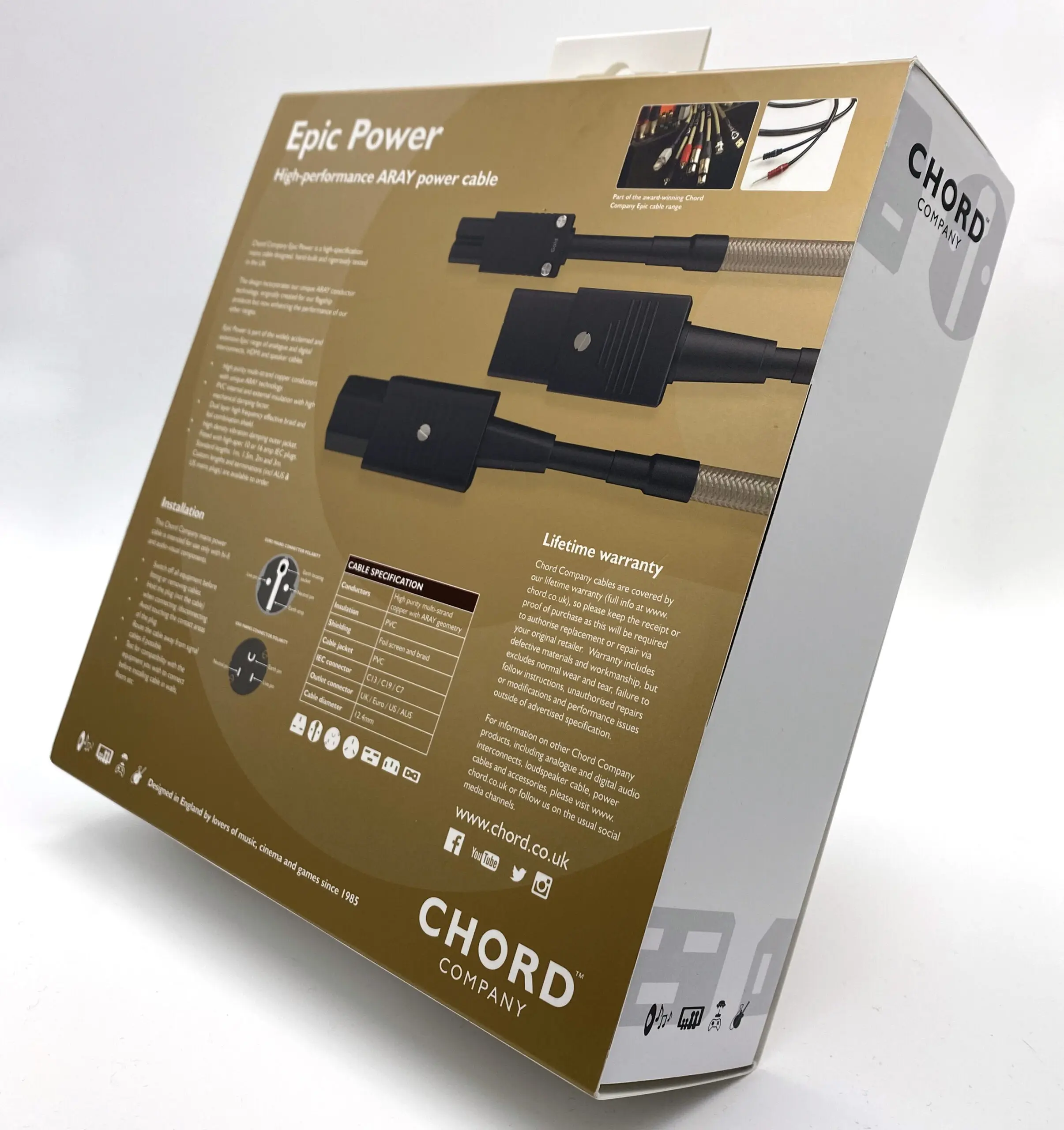 Chord Company Epic Power Cable Voedingskabel als IEC C13, C19 of C7 vanaf 1,0 meter - Afbeelding 6