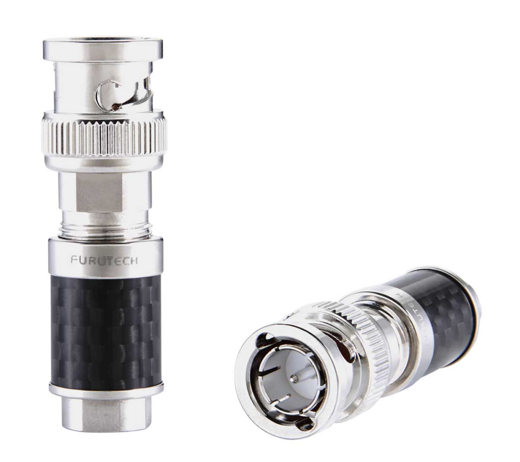 Furutech CF-BNC (R) Rhodium BNC male connector | 75 Ω | kabeldiameter tot Ø 8,0 mm | per paar