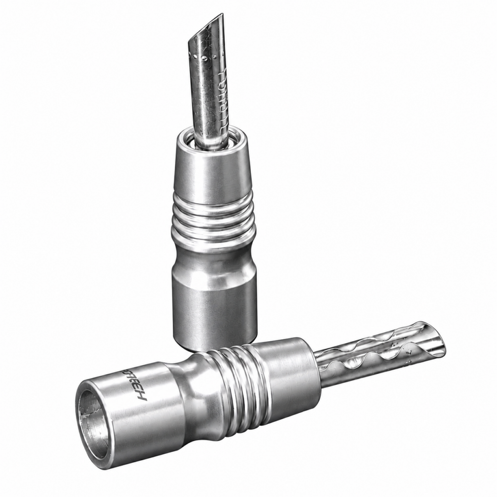 Furutech FP-200B Rhodium | holle banaanplug | rhodium-plated | tot Ø 5,0 mm | set 4 stuks