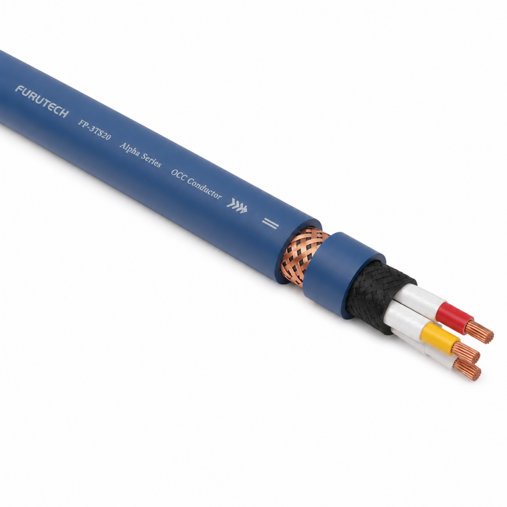 Furutech FP-3TS20 voedingskabel met Alpha-OCC geleiders Ø14.3mm AWG-14 onafgewerkt per meter