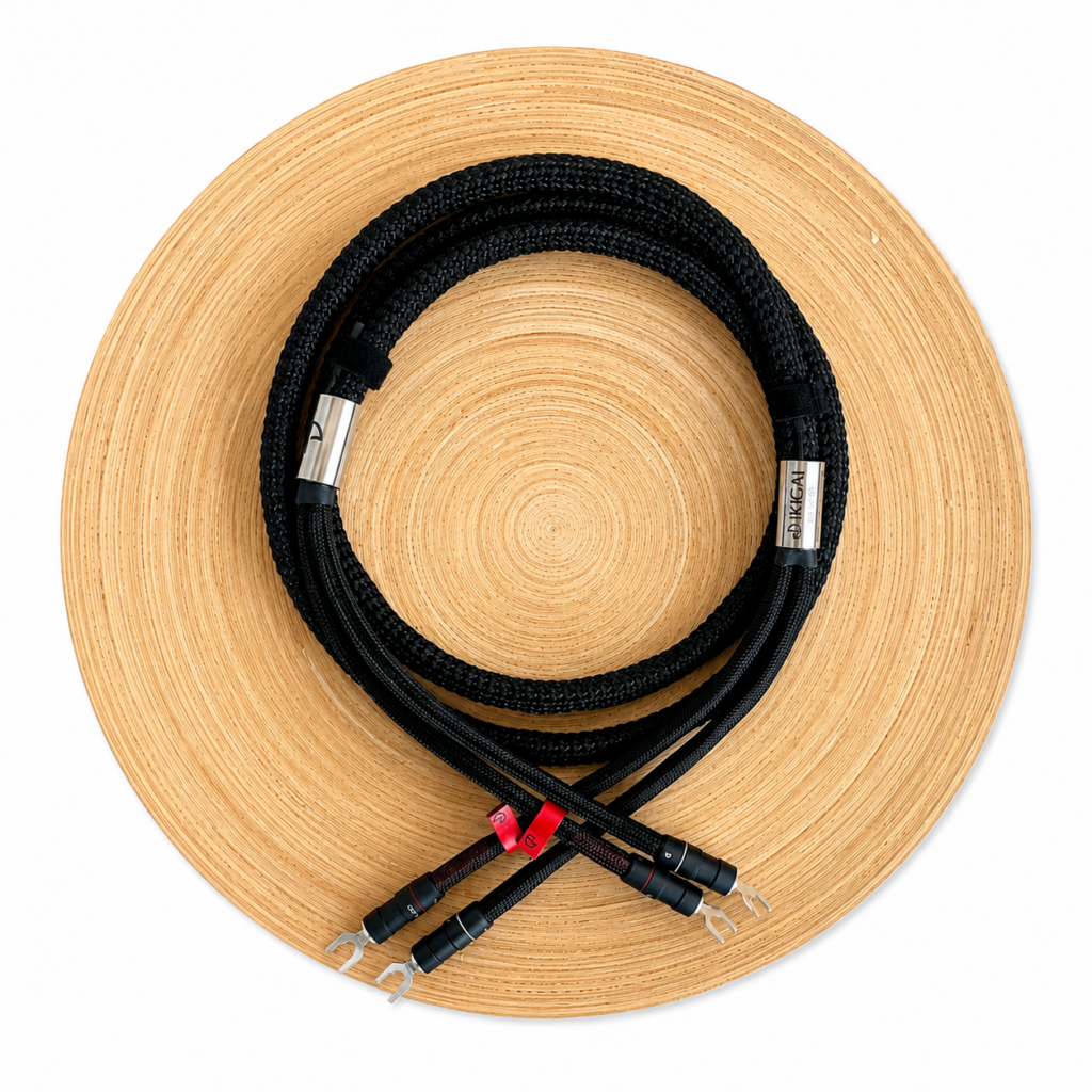 IKIGAI Audio KANGAI luidsprekerkabel 5N puur zilveren 5N en 24K gouden monokristal geleiders