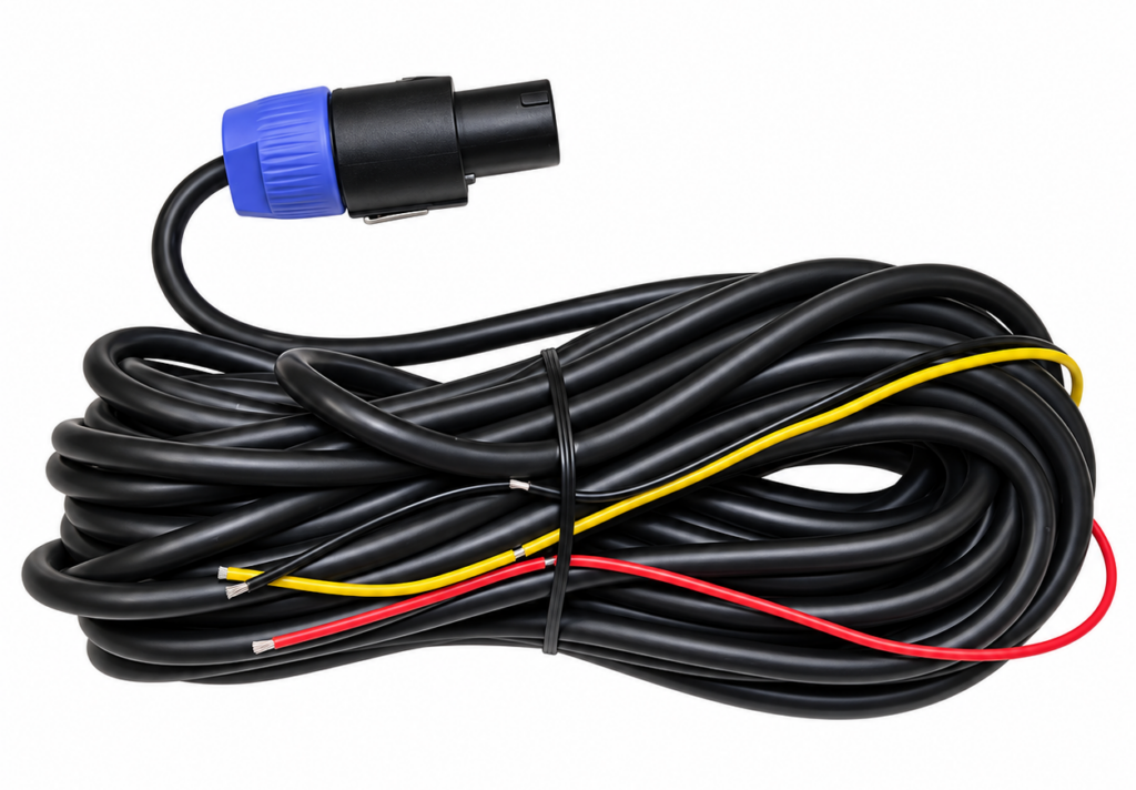 REL Speakon 10 | 3-aderige high-level subwooferkabel | vergrendelbare SpeakON-connector | 10 meter