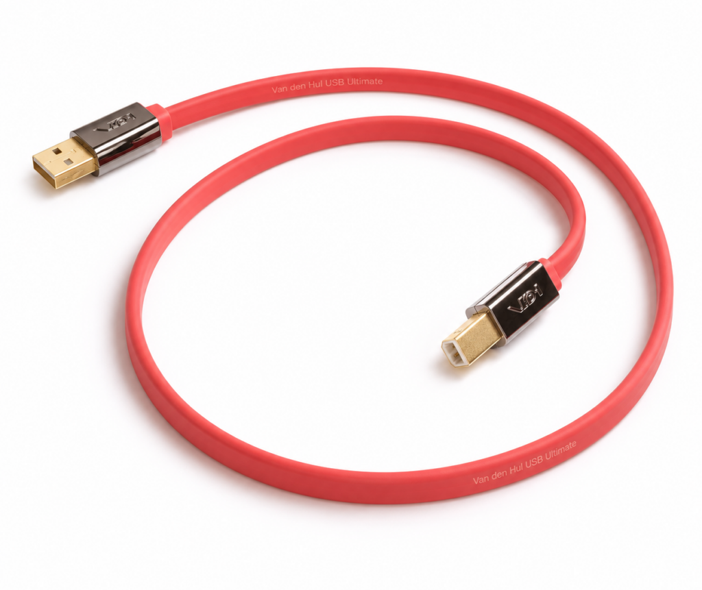 Van den Hul The USB Ultimate | digitale USB-kabel A-B | verzilverde OFC-geleiders | gescheiden data- en voedingsaders