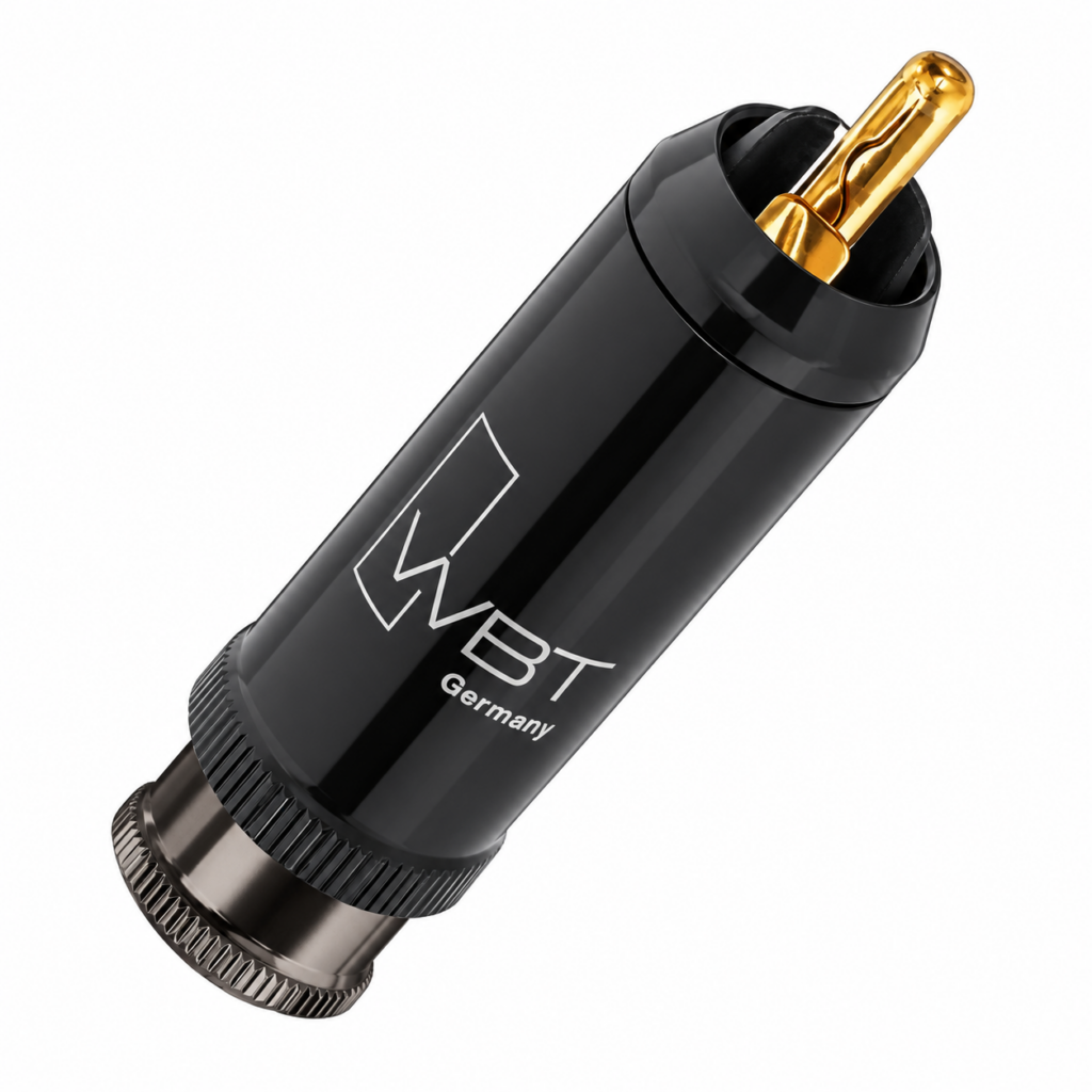 WBT-0114 Cu nextgen | RCA-connector | vergulde kopercontacten | analoog & digitaal 75 Ω | tot Ø 9 mm