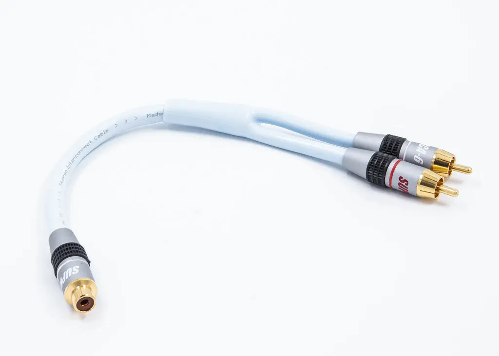 Supra Y-Link adapter 1RCA Female - 2RCA Male 25 cm