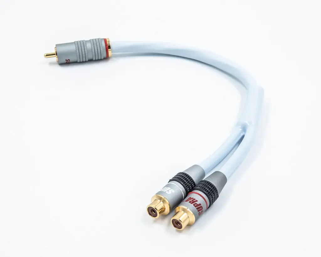 Supra Y-Link adapter 1RCA Male - 2RCA Female 25 cm