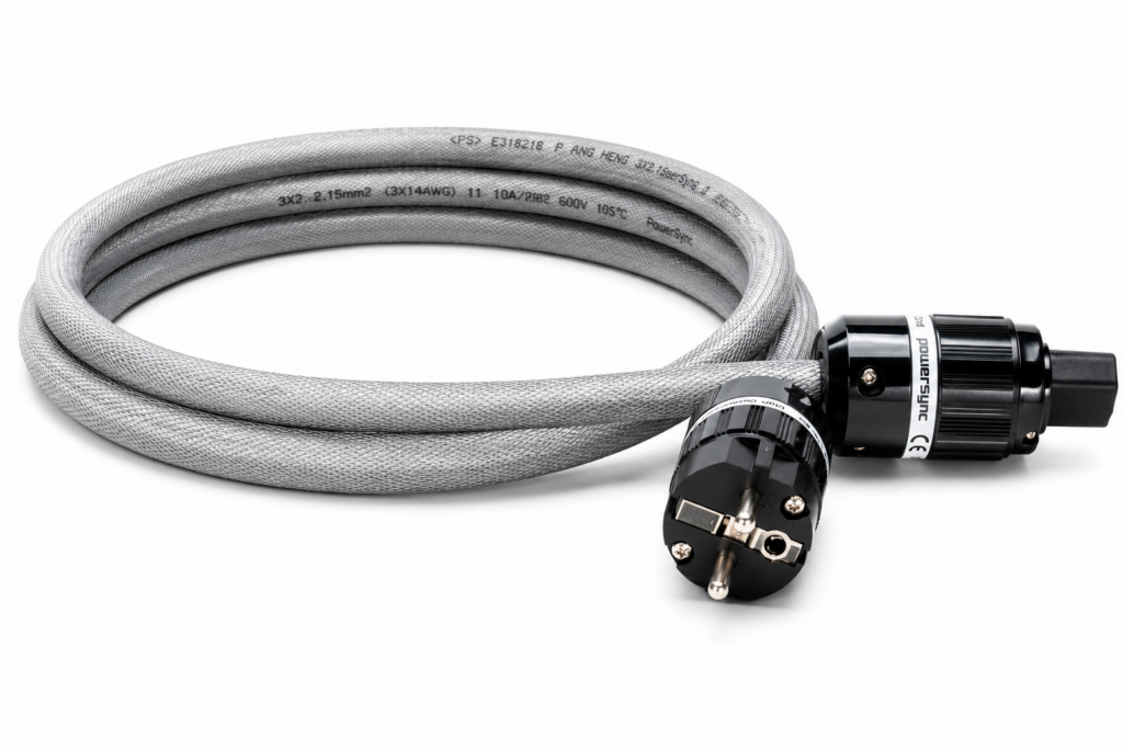 Gigawatt PowerSync Baseline voedingskabel 3 x 2,0mm² Semi Solidcore OFHC - IEC C15-10A
