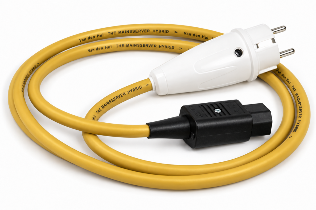 Van den Hul The Mainsserver Hybrid | voedingskabel met geïntegreerde netfiltering | verzilverd OFC | 3 × 0,754 mm² | AWG 18,4 | IEC C13
