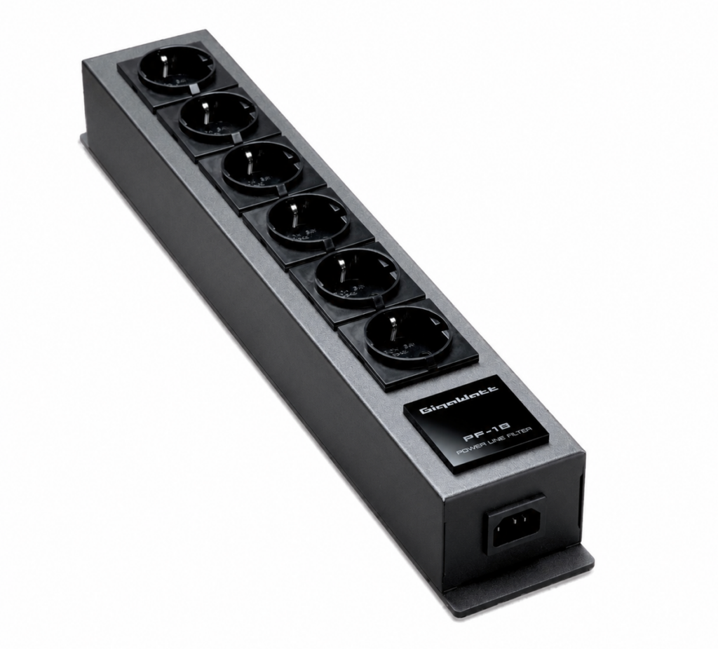 GigaWatt PF-1e netfilter stekkerblok 6 x schuko
